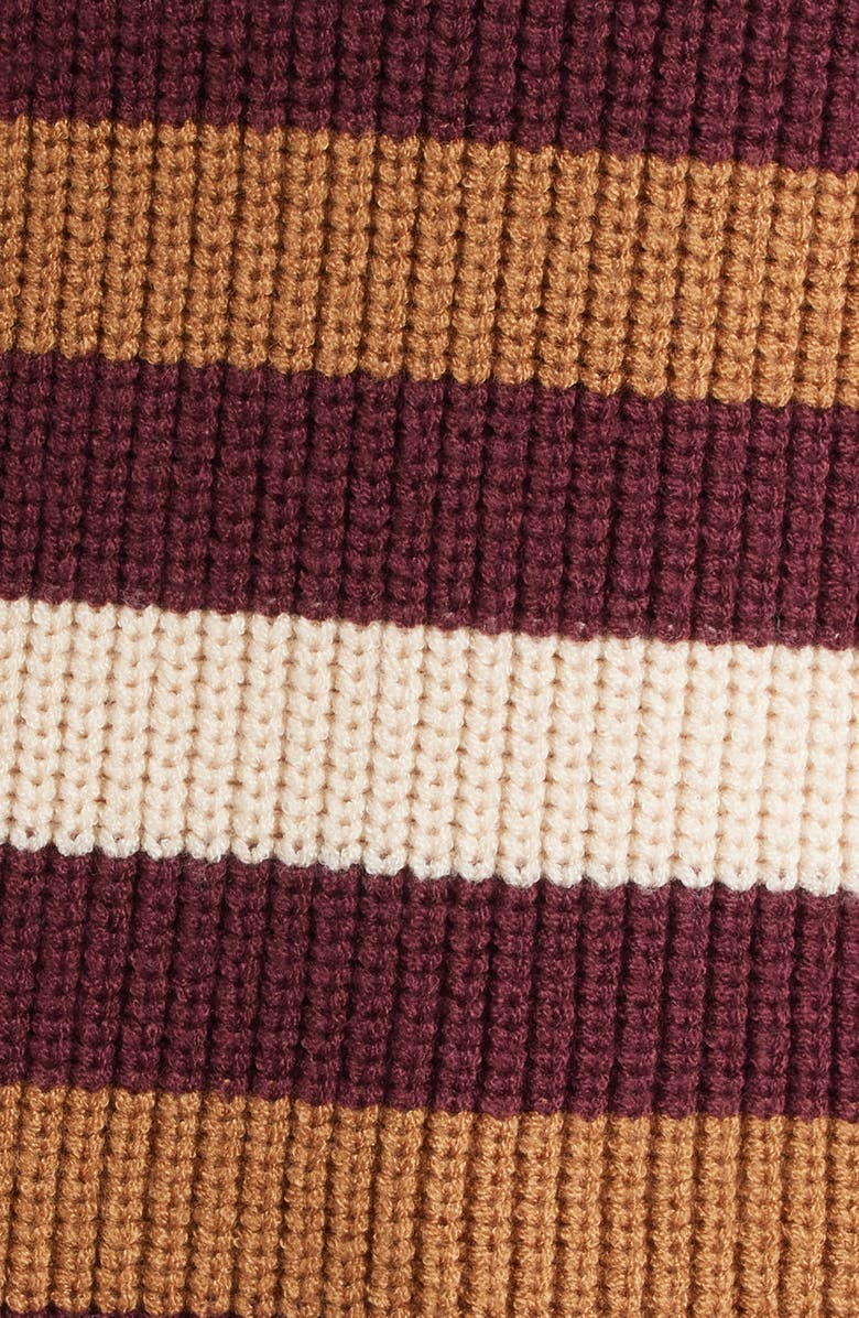 CITY BLUES Stripe Colorblock Sweater, Alternate, color, Merlot