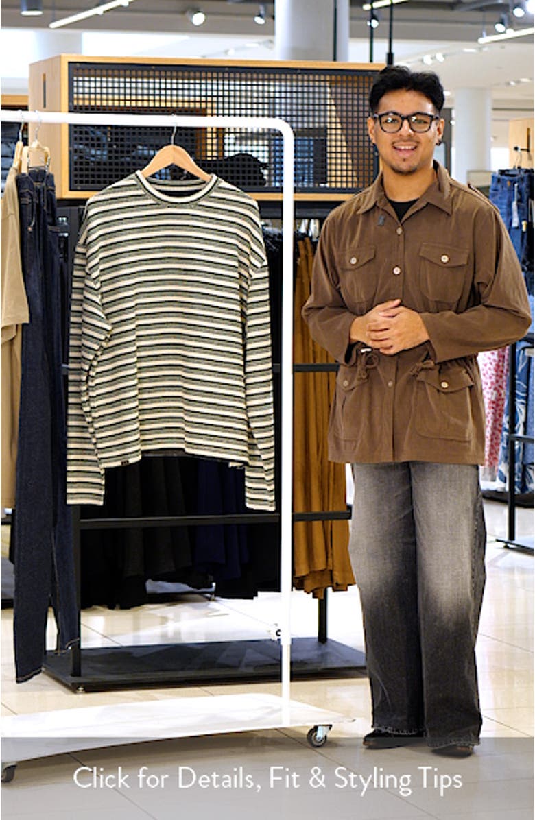 Speak Stripe Cotton T-Shirt, sales video thumbnail