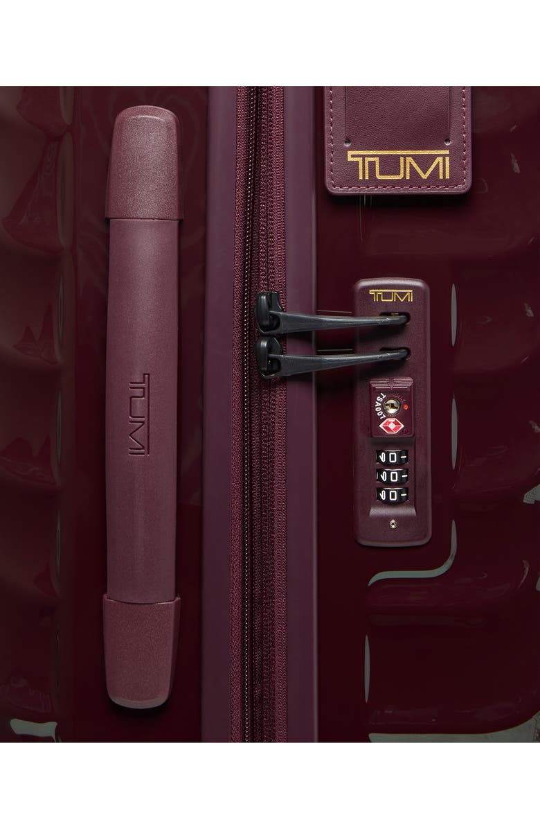 TUMI 19 Degree Medium Expandable Checked Hardside Spinner Suitcase, Alternate, color, Wine