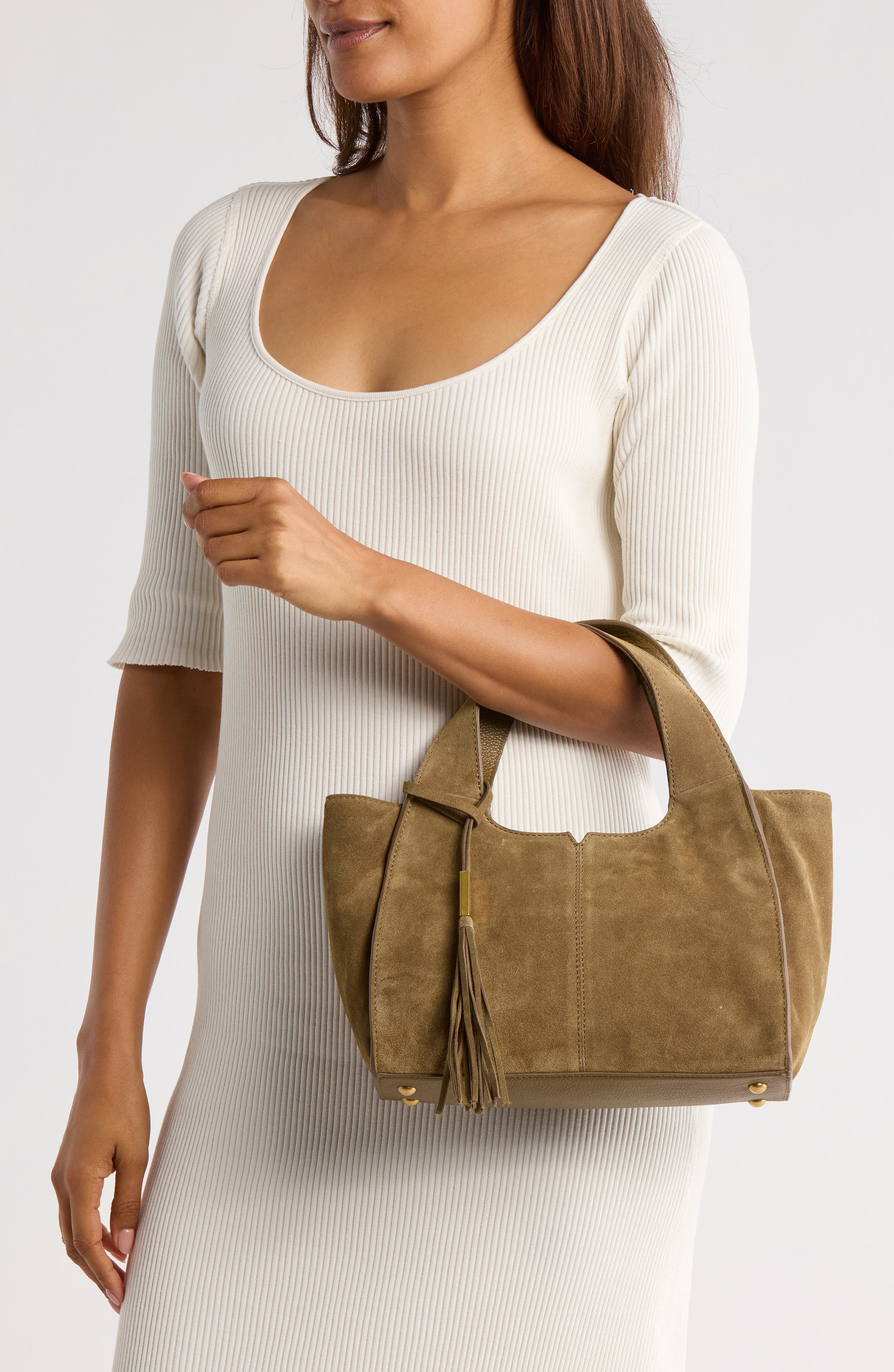 Vince Camuto Aleah Leather Satchel, Alternate, color, 