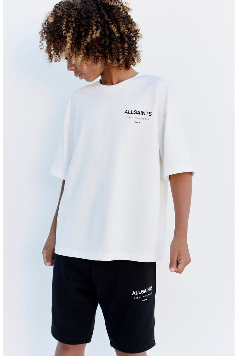 Kids' Oversize Underground Logo Graphic T-Shirt, Alternate, color, WHITE