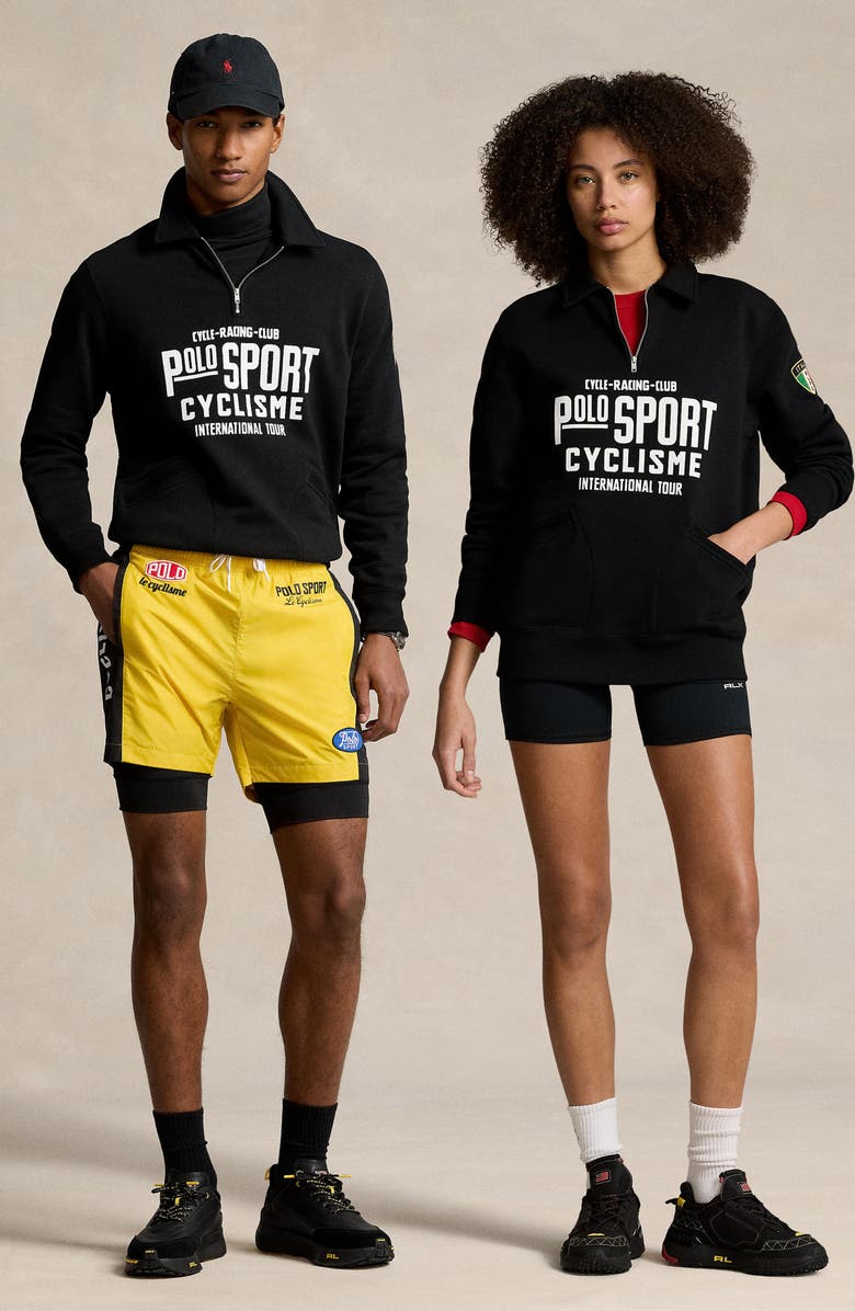 Polo Ralph Lauren Cycle Racing Club Quarter Zip Fleece Pullover, Alternate, color, 