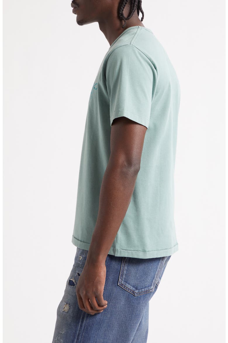 Ribbon Anchor Embroidered Logo T-Shirt, Alternate, color, WASHED TEAL