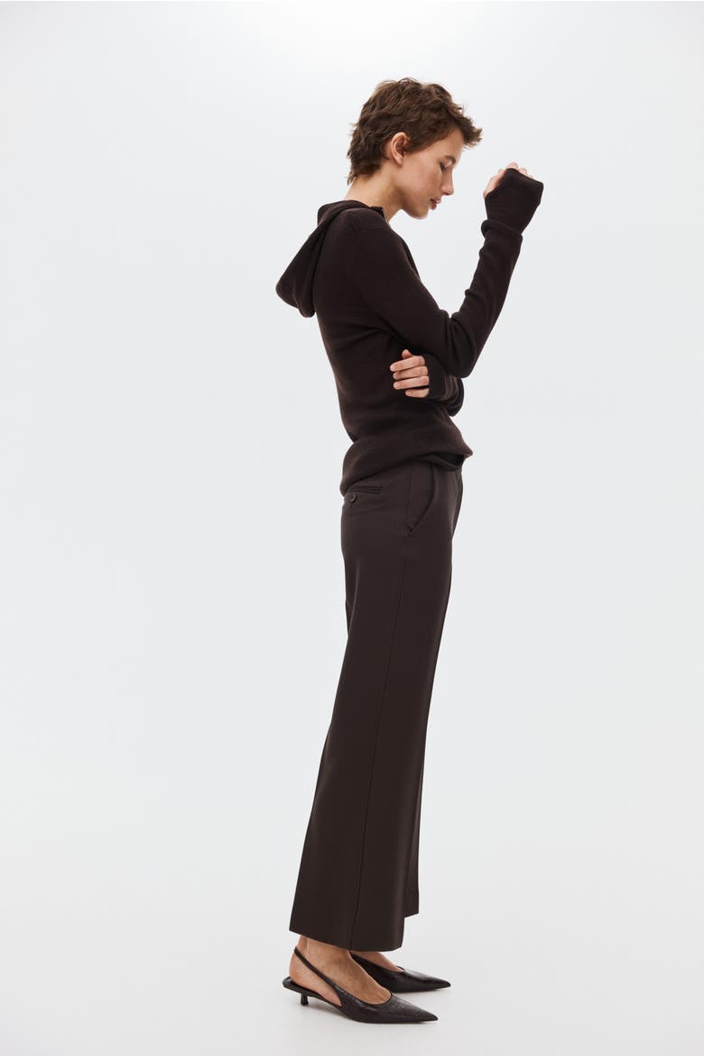 Bootcut Ankle-length Trousers, Alternate, color, Dark brown