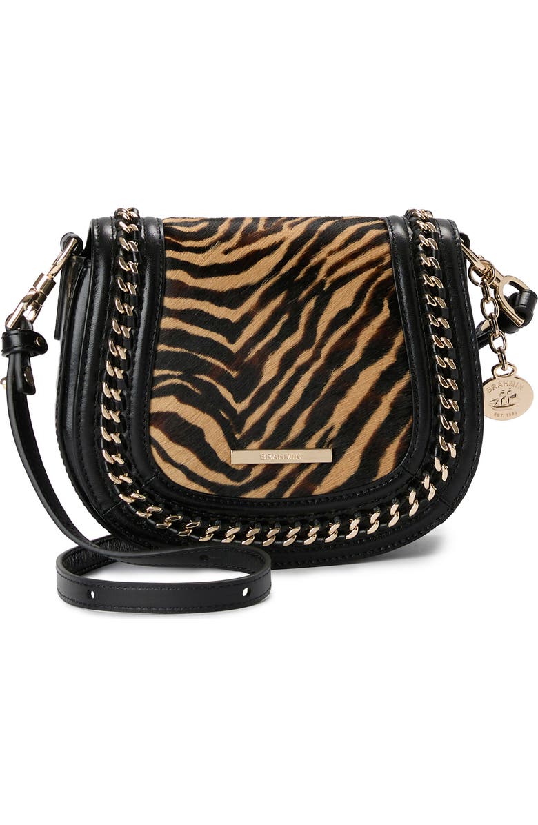 Brahmin Briar Genuine Calf Hair & Leather Crossbody Bag, Main, color,