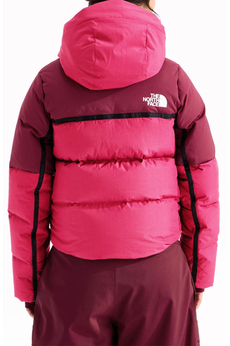 Cold Spell Crop Down Jacket, Alternate, color, LALI GURAN/ BURGUNDY CRUSH
