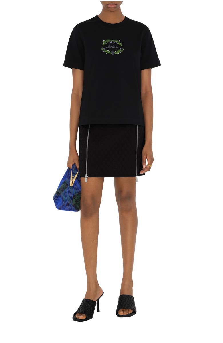 Burberry Thistle Logo Cotton T-shirt, Main, color, 