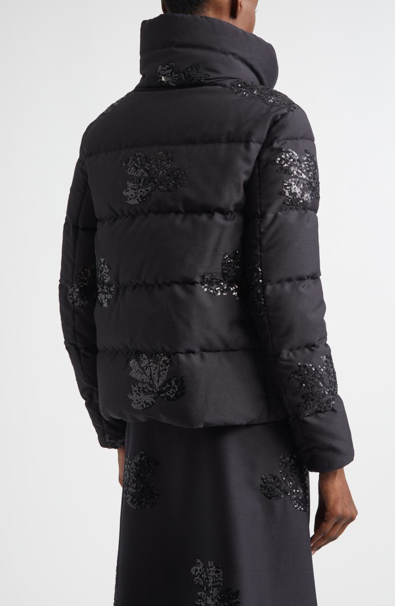 Herno Sequin Flannel Down Puffer Jacket, Alternate, color, Nero