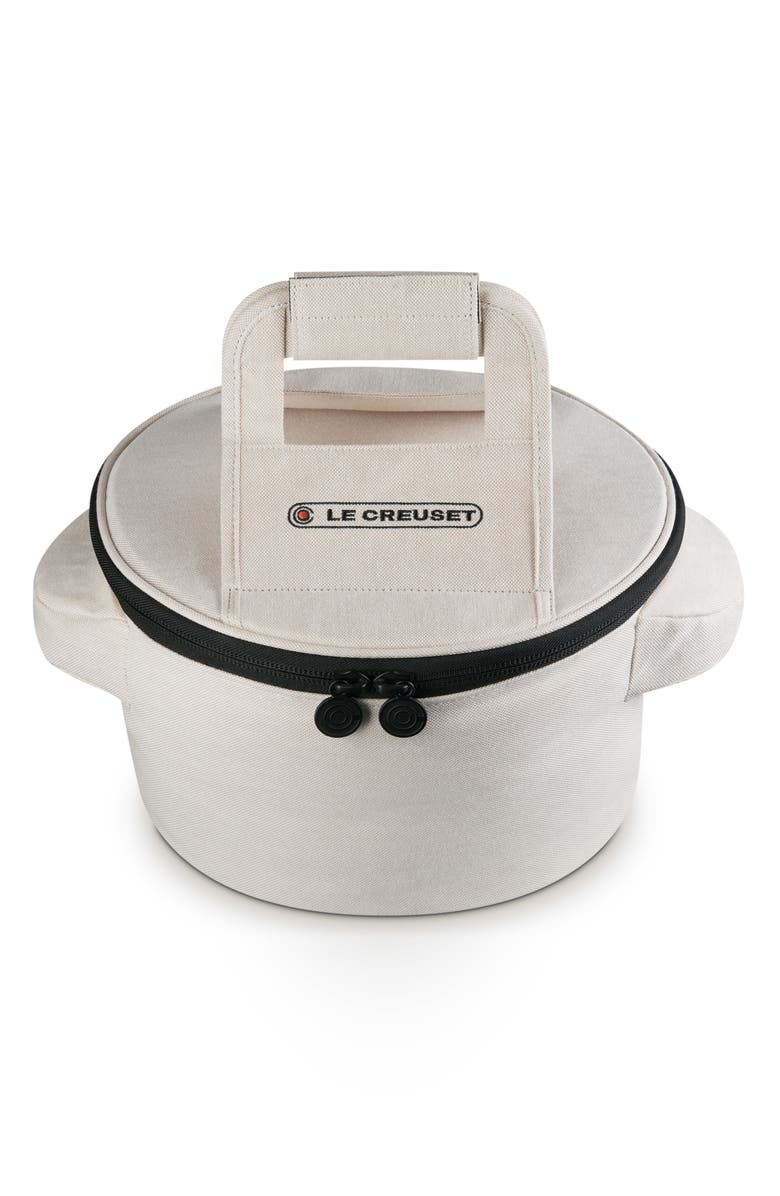 Le Creuset Round Dutch Oven Tote Bag, Alternate, color, Beige