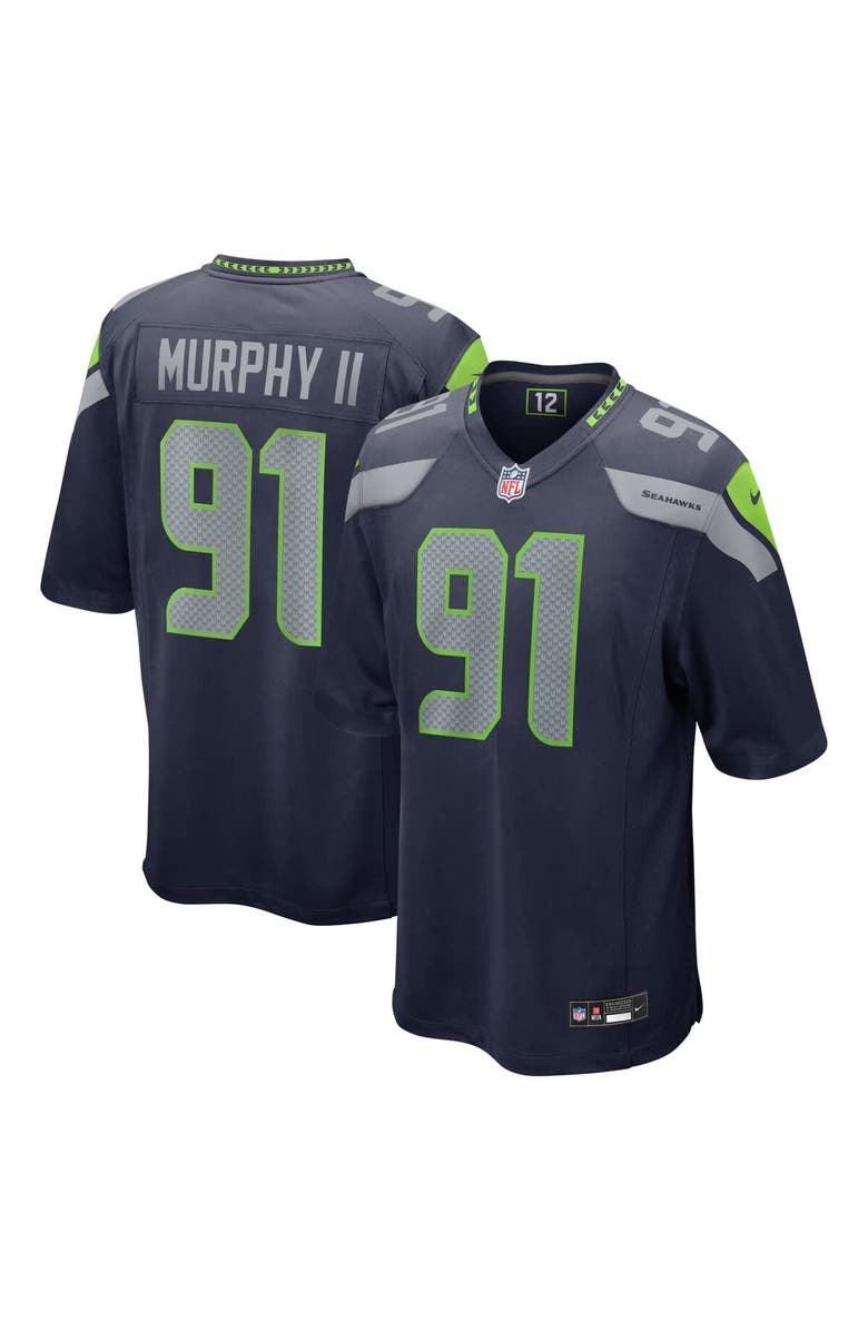 Nike Men's Nike Byron Murphy II College Navy Seattle Seahawks Player Game Jersey, Alternate, color, Navy