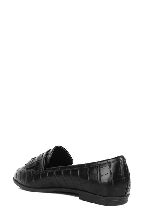London Rag Pecker Fringe Loafer In Black