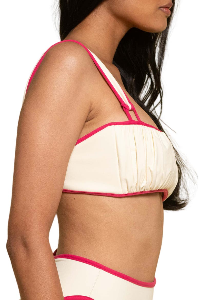 Victoria Bikini Top, Alternate, color, CREAM RASPBERRY BINDED