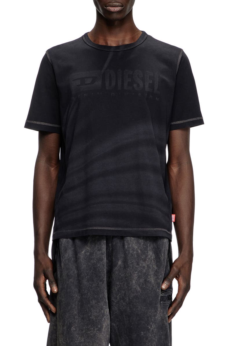 DIESEL<sup
®</sup
 T-Adjust-R13 Oversize Graphic T-Shirt, Main, color, Deep/ Black