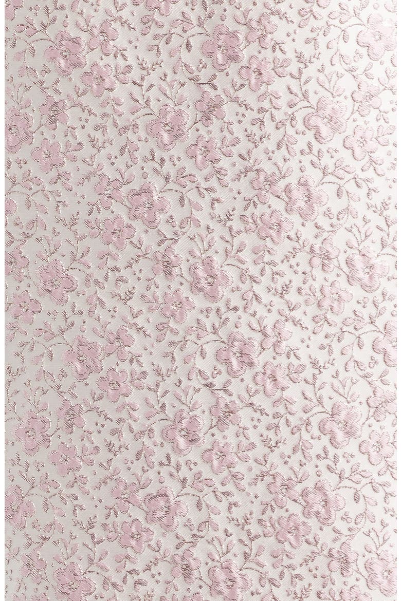 Tiernan Metallic Floral Embroidery Strapless Column Gown, Alternate, color, CONCH SHELL PINK RITSY DITSY