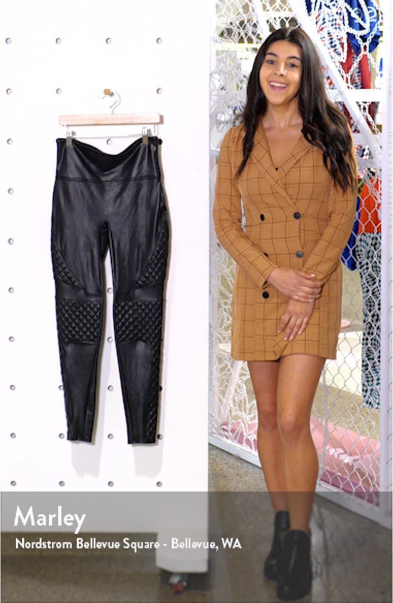 Quilted Faux Leather Leggings, sales video thumbnail