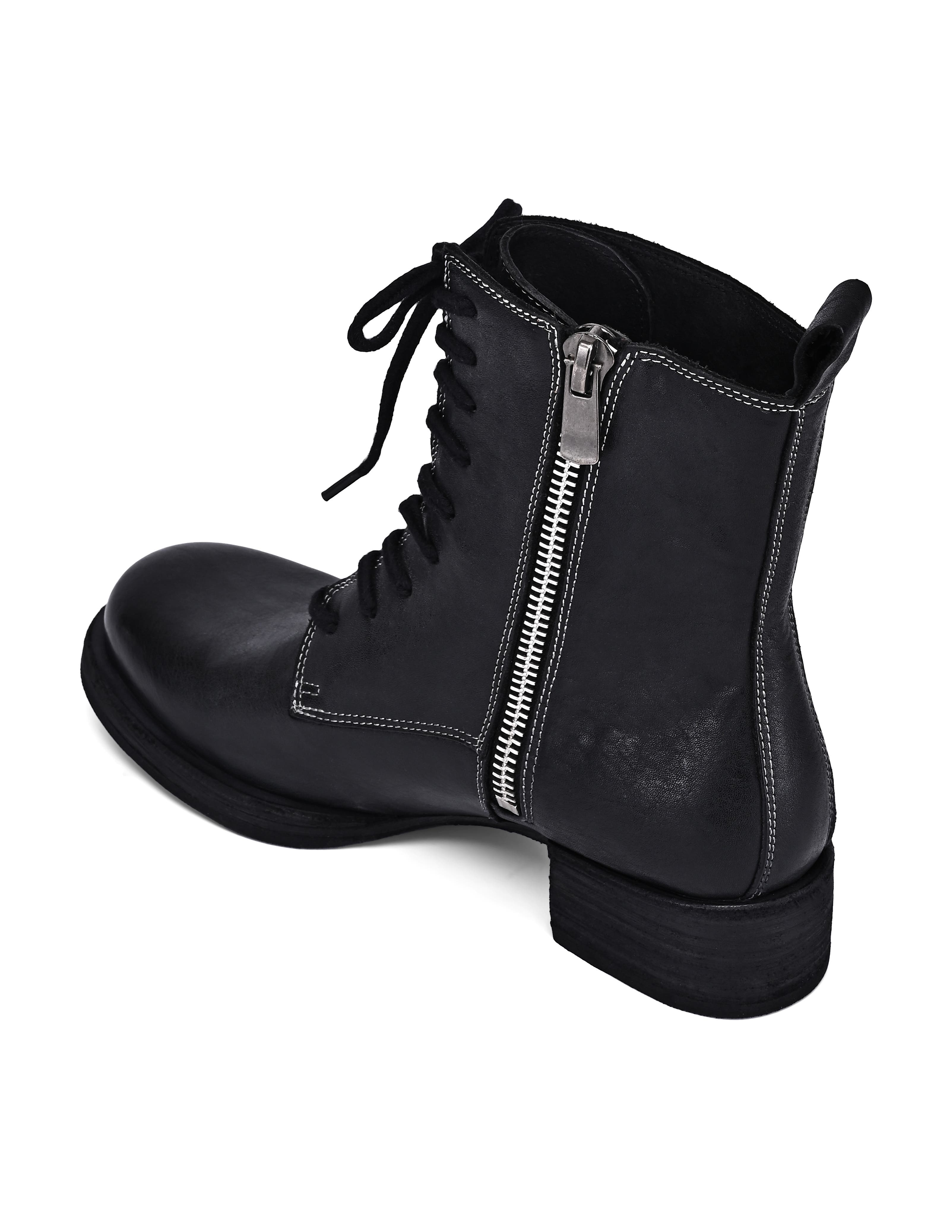 OLD TREND Heritage Genuine Leather Refined Lace Up Ankle Boot, Alternate, color, Black