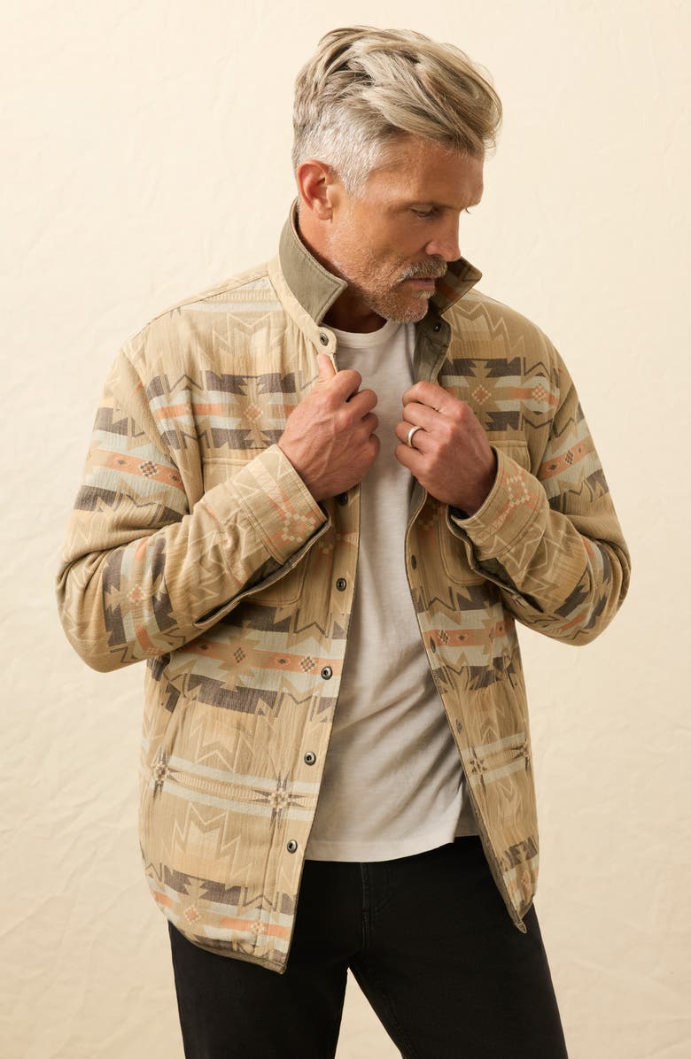 Faherty Doug Good Feather Bondi Reversible Quilted Jacket, Alternate, color, Prairie Olive