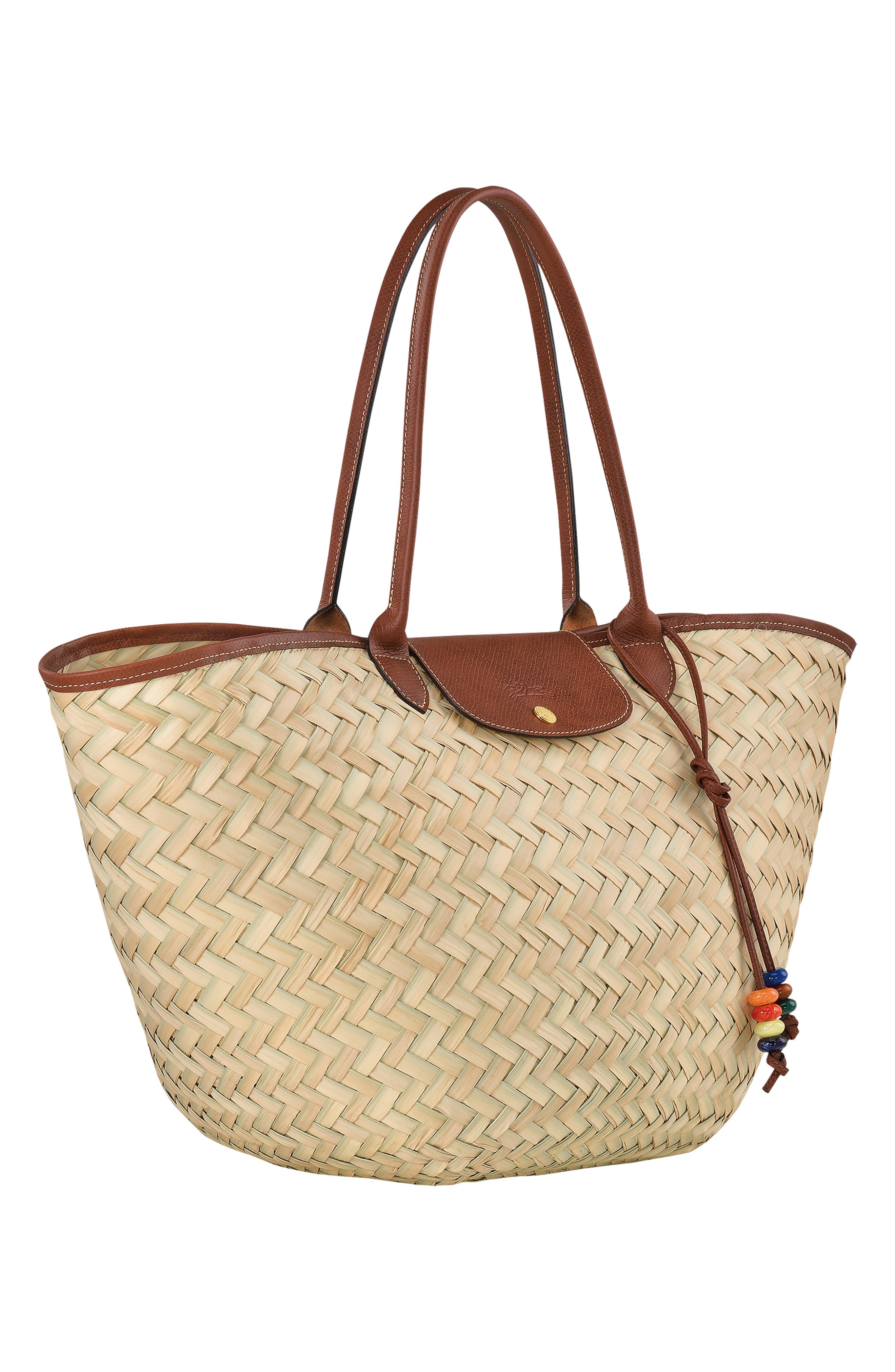 Longchamp Extra Large Le Pliage Panier Tresse Straw Tote, Alternate, color, 
