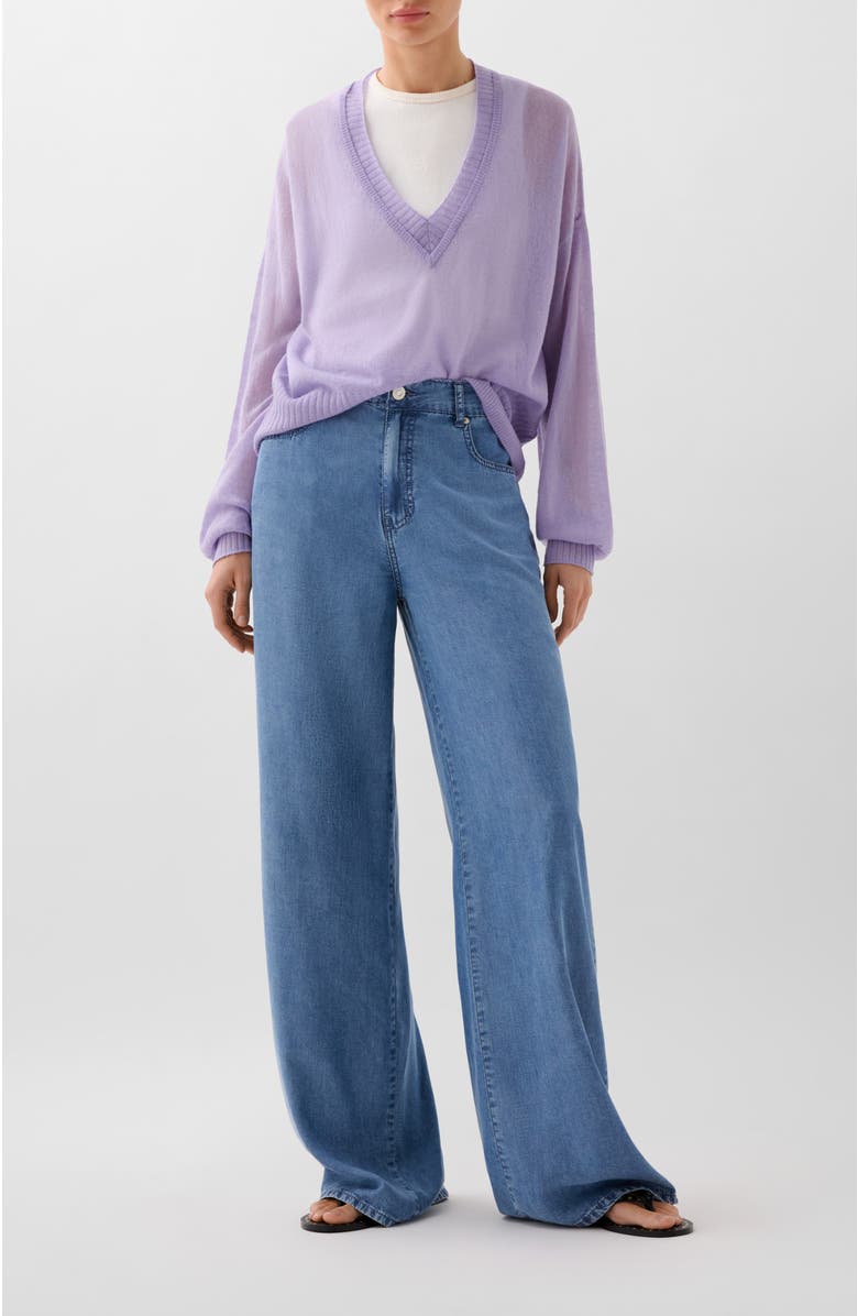 Scalpers Alpaca V Jumper, Alternate, color, Lilac