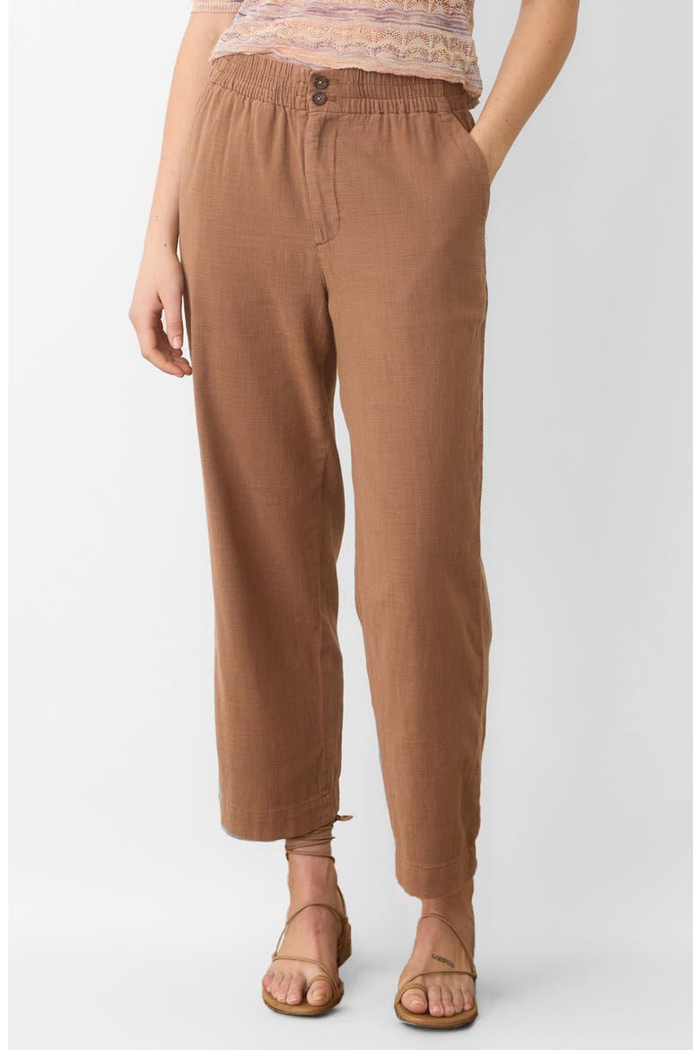 Elle Relaxed Crop Pants, Main, color, CHOCOLATE MALT