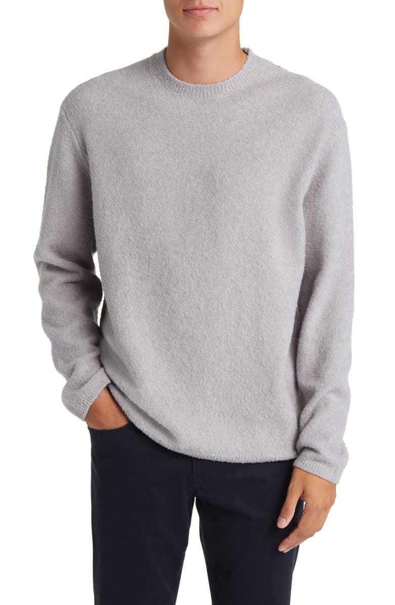 AllSaints Eamont Organic Cotton Blend Crewneck Sweater, Main, color, Concrete Grey