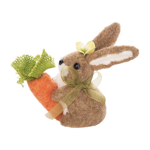 Felt Bunny Figurine