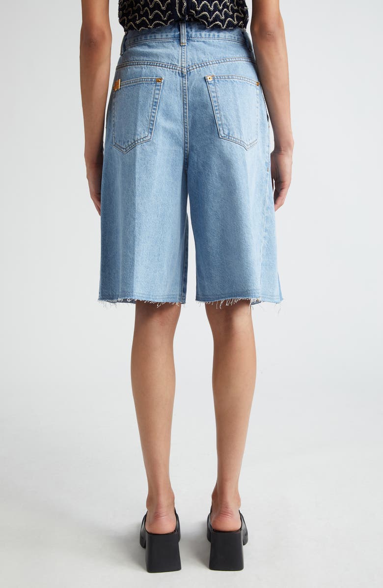 EENK Pleated Denim Bermuda Shorts, Alternate, color, 