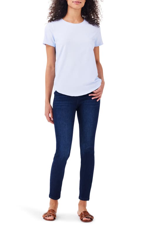 Nzt By Nic+zoe Stretch Cotton Shirttail Hem T-shirt In Crushed Ice