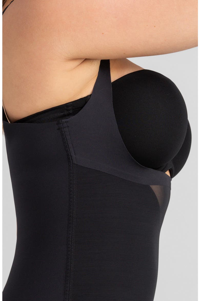 Open Bust Mid Thigh Shaper Bodysuit, Alternate, color, RUNWAY
