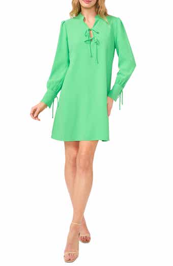 CeCe Tie Detail Long Sleeve Dress