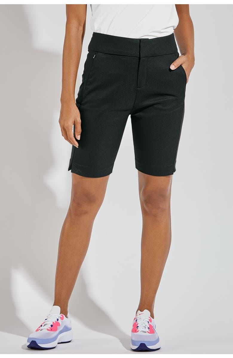 Coolibar Women's V-Neck Shorts - UPF 50+ Sun Protection - Valorus, Main, color, Black