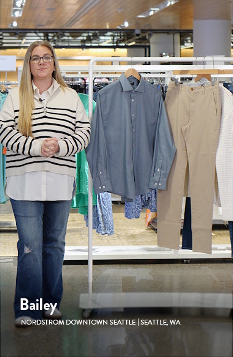 Trim Fit Non-Iron Jacquard Dress Shirt, sales video thumbnail