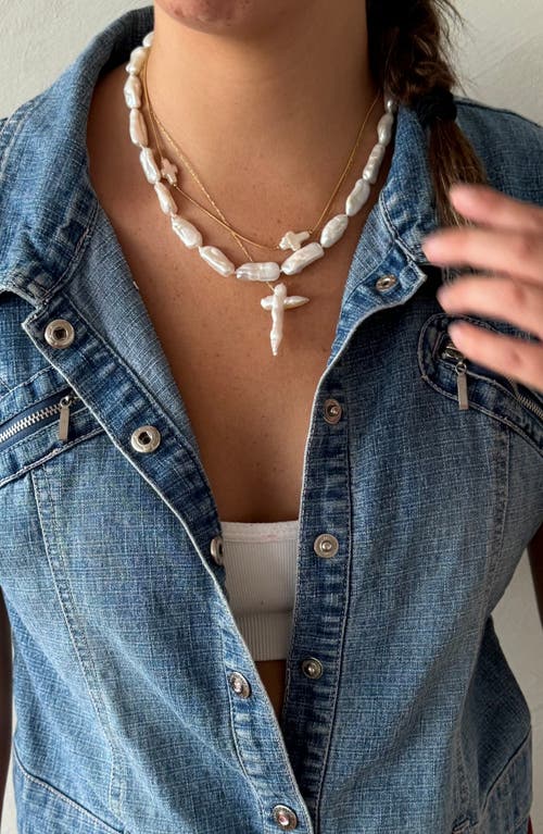 Joiana Jewelry Cross Chain Necklace In Gold