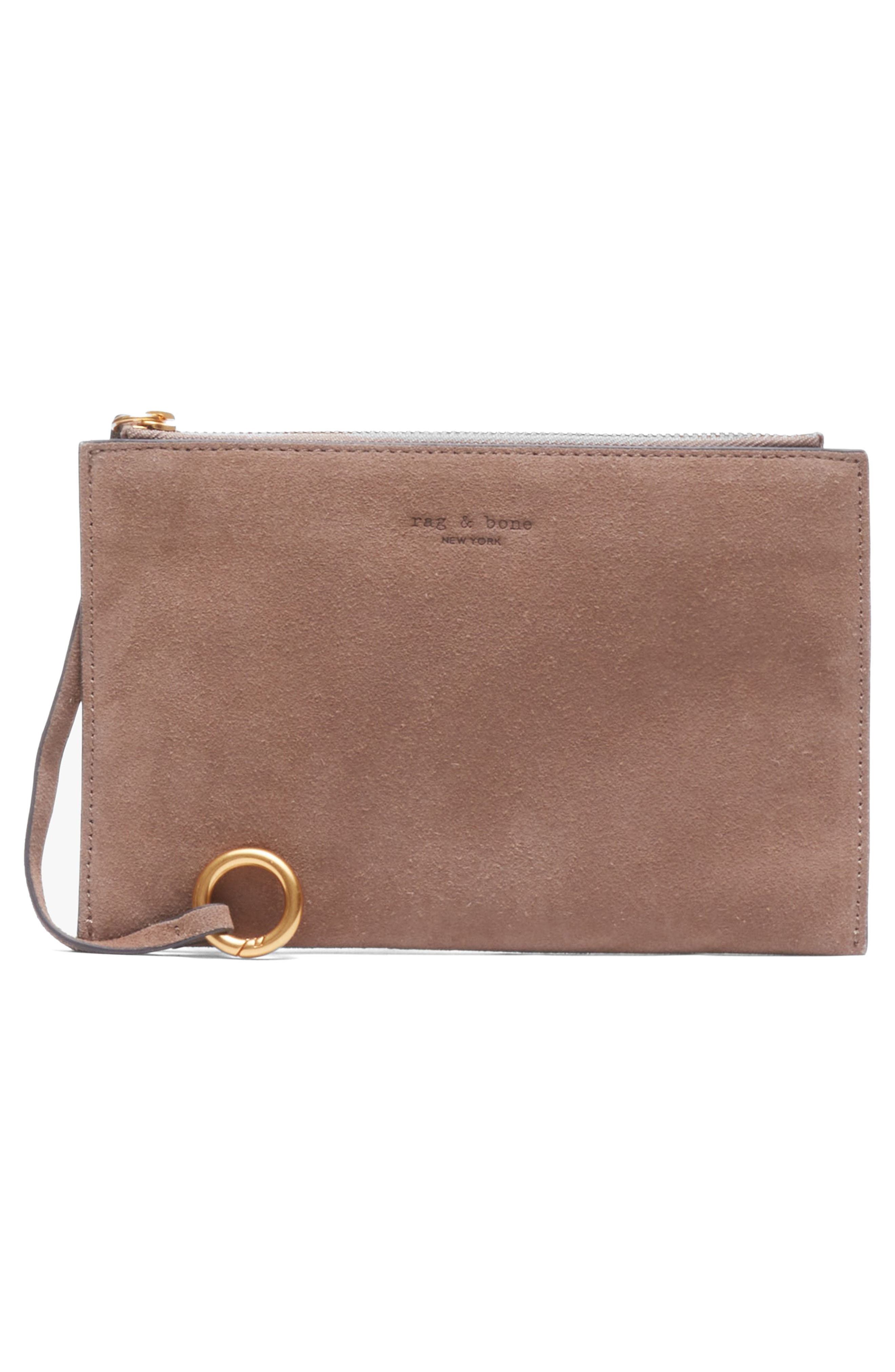 rag & bone Small Alix Carryall Suede Tote, Alternate, color, Cly