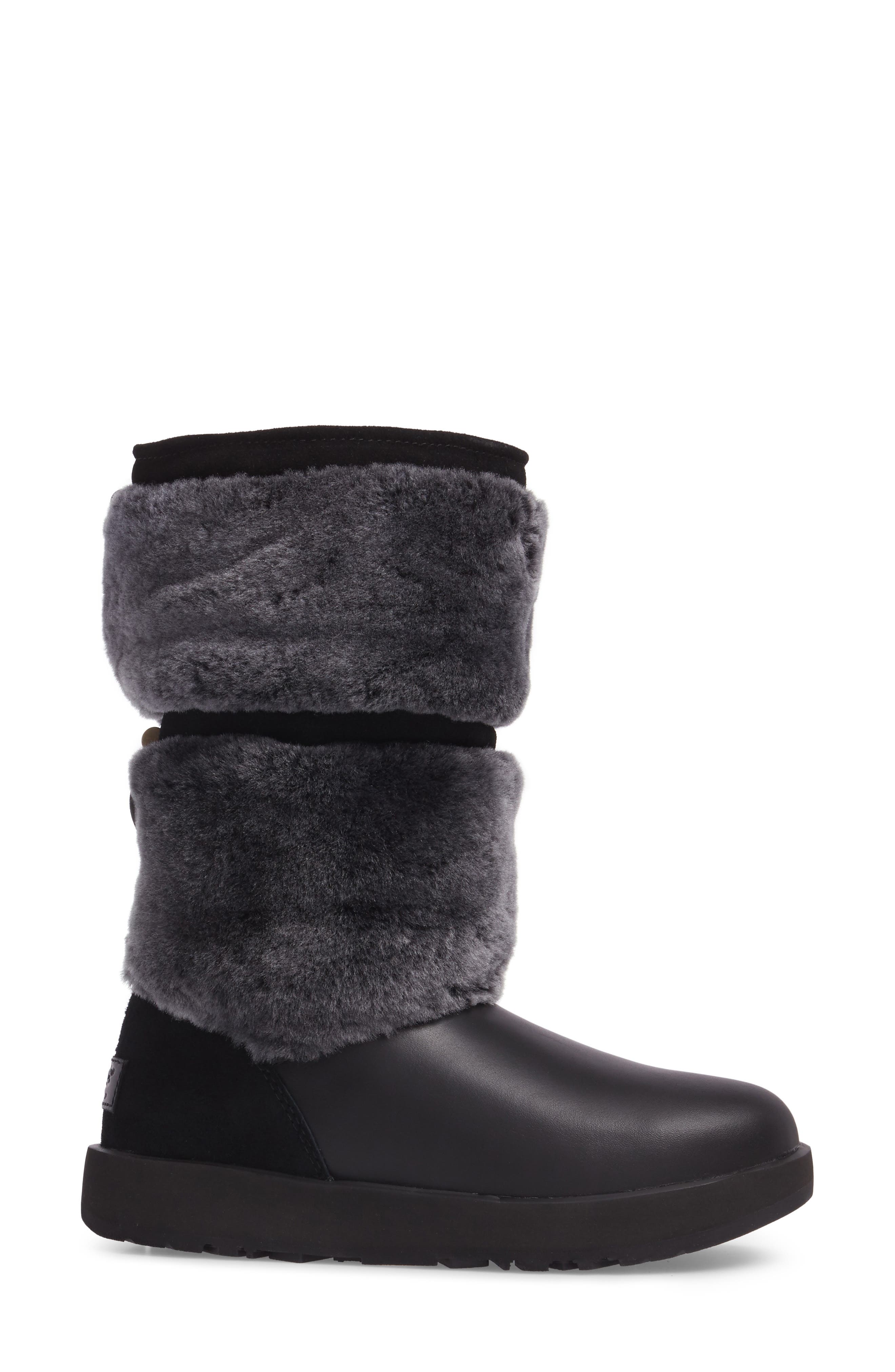 Reykir Waterproof Snow Boot, Alternate, color, BLACK LEATHER