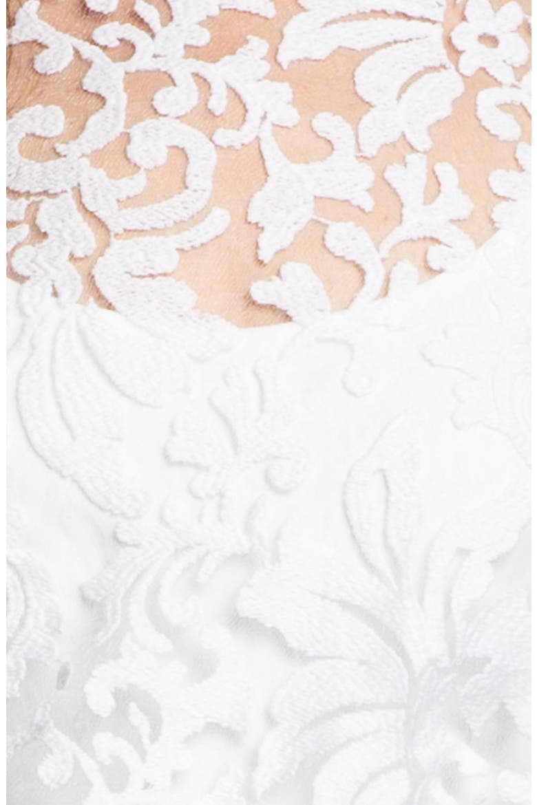 Tulle & Lace Blouson Dress, Alternate, color, IVORY