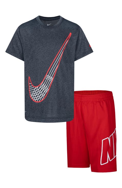 Kids' Dri-FIT Graphic T-Shirt & Shorts Set (Little Kid)