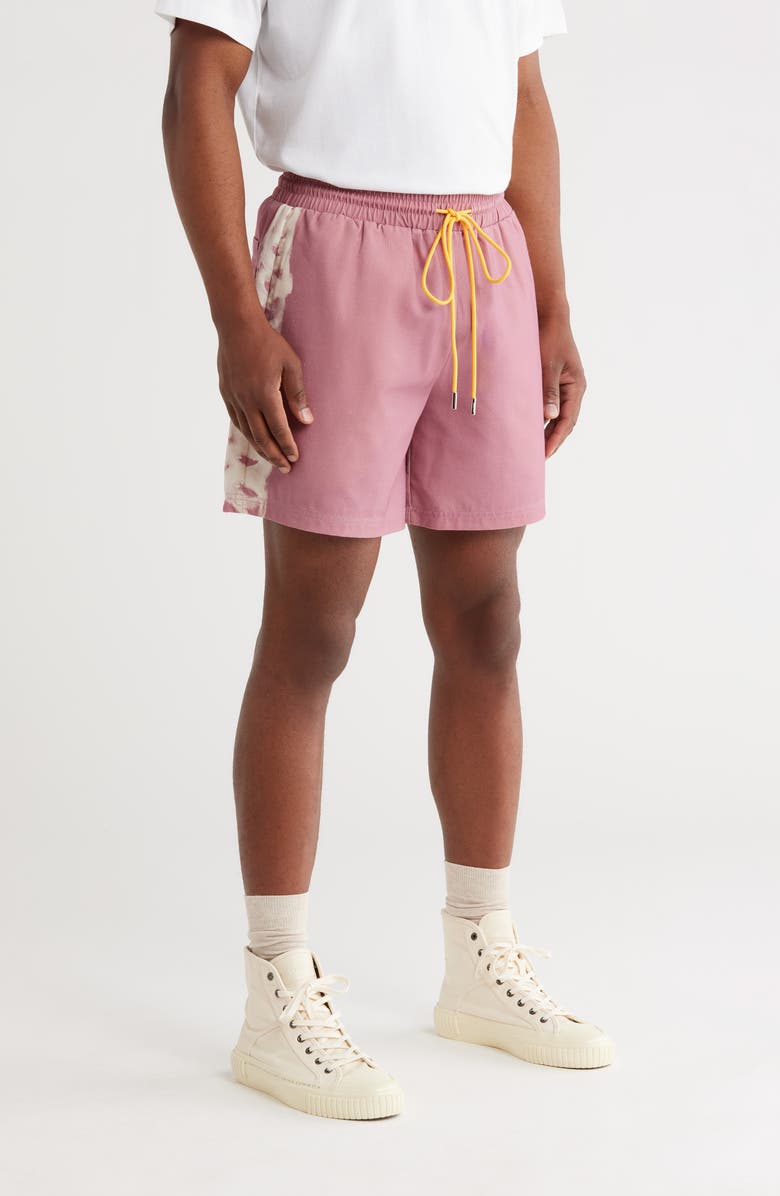 DIET STARTS MONDAY Strokes Cotton Blend Drawstring Shorts, Alternate, color, Cream/ Pink
