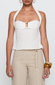 Princess Polly Isabetta Cotton Halter Top