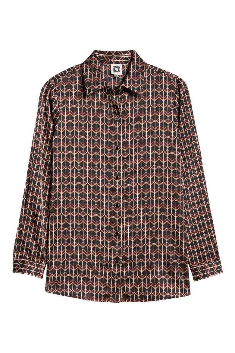 Printed Long Sleeve Button Front Shirt, Main, color, ANNE BLACK MULTI