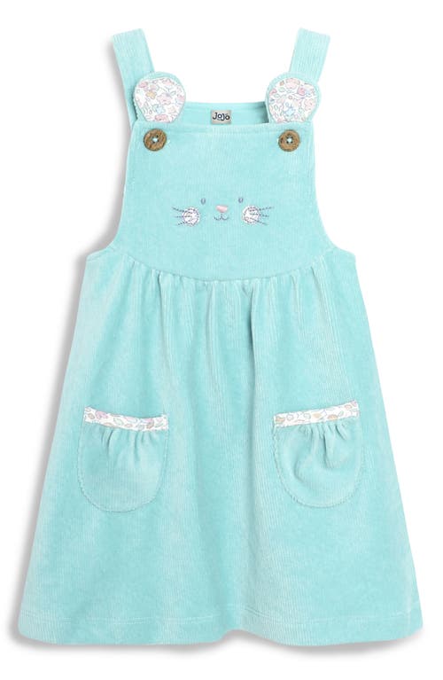 JOJO MAMAN BÉBÉ JOJO MAMAN BEBE FLORAL PRINT TOP & MOUSE EMBROIDERED CORDUROY DRESS 