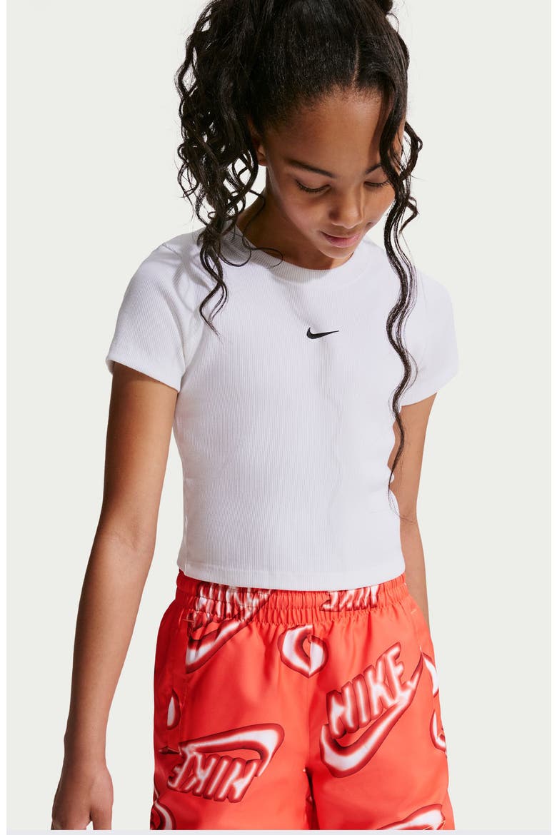 Kids' Sportswear Club Woven Drawstring Shorts, Alternate, color, TURF ORANGE/ ORANGE PULSE