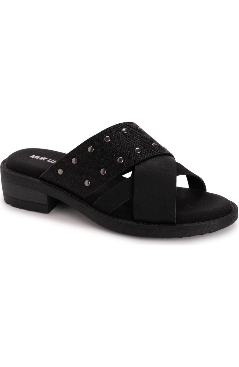 MUK LUKS Women's Vittoria Sandal, Main, color, Black