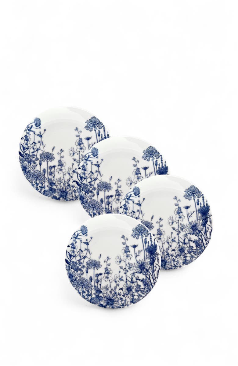 Caskata Summer Blues Small Plates - Porcelain - Set 4, Alternate, color, Blue