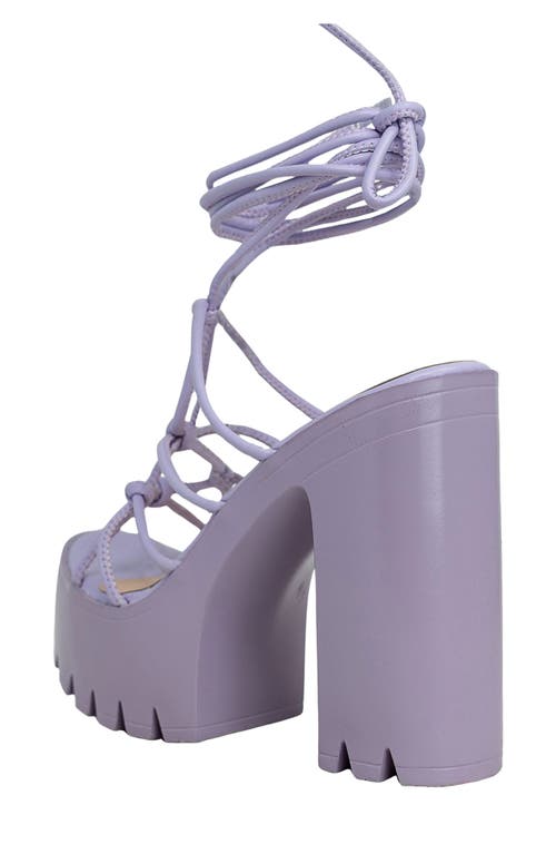 Chase & Chloe Chase And Chloe Knotted Ankle Wrap Platform Sandal