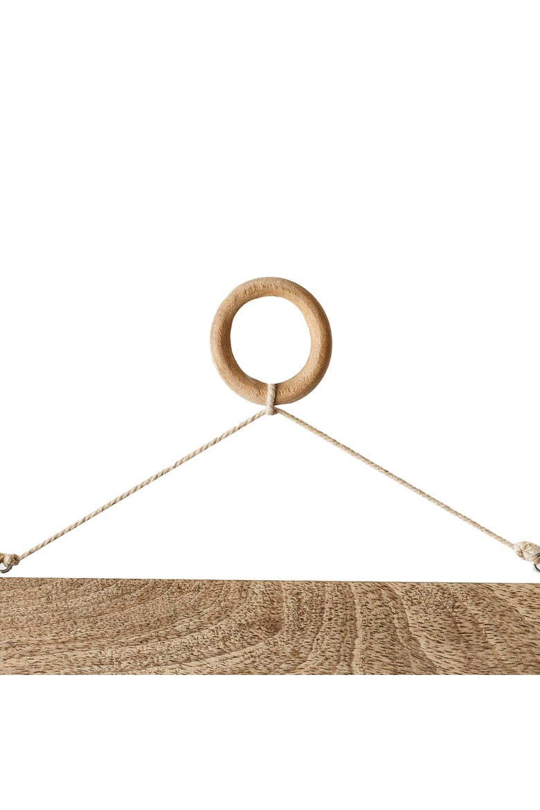 Open or Closed Sign Natural Mango Wood & Metal, Alternate, color, Brown
