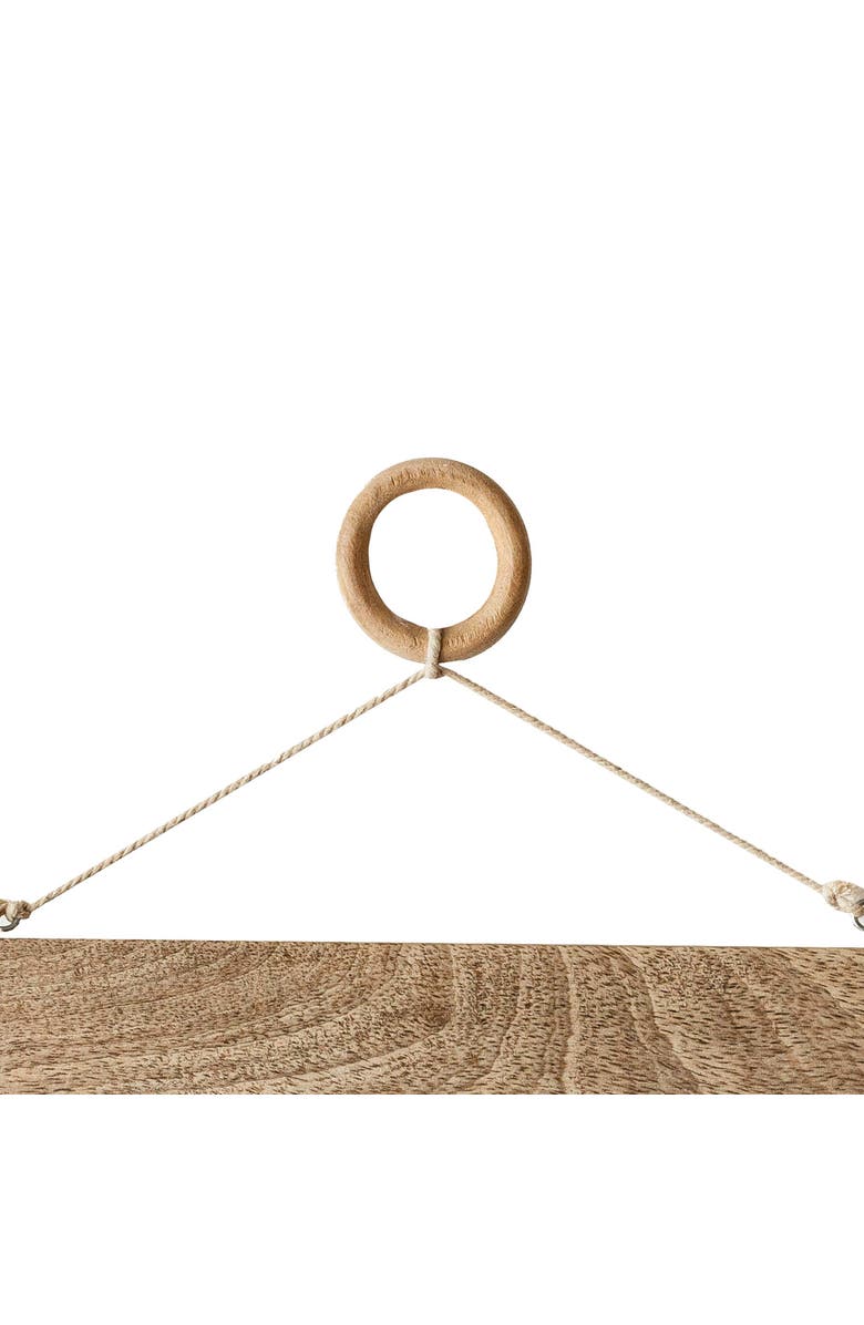 Foreside Home and Garden Open or Closed Sign Natural Mango Wood & Metal, Alternate, color, Brown