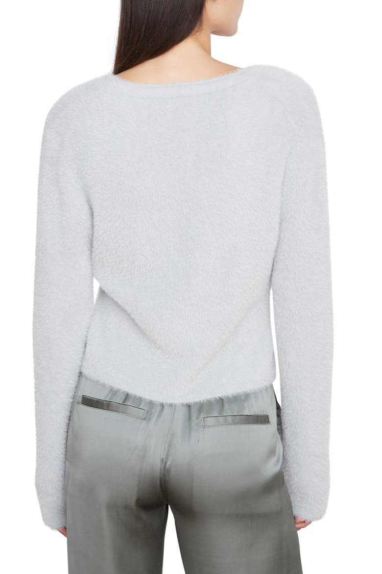 Eyelash Knit V-Neck Cardigan, Alternate, color, ICE BAY