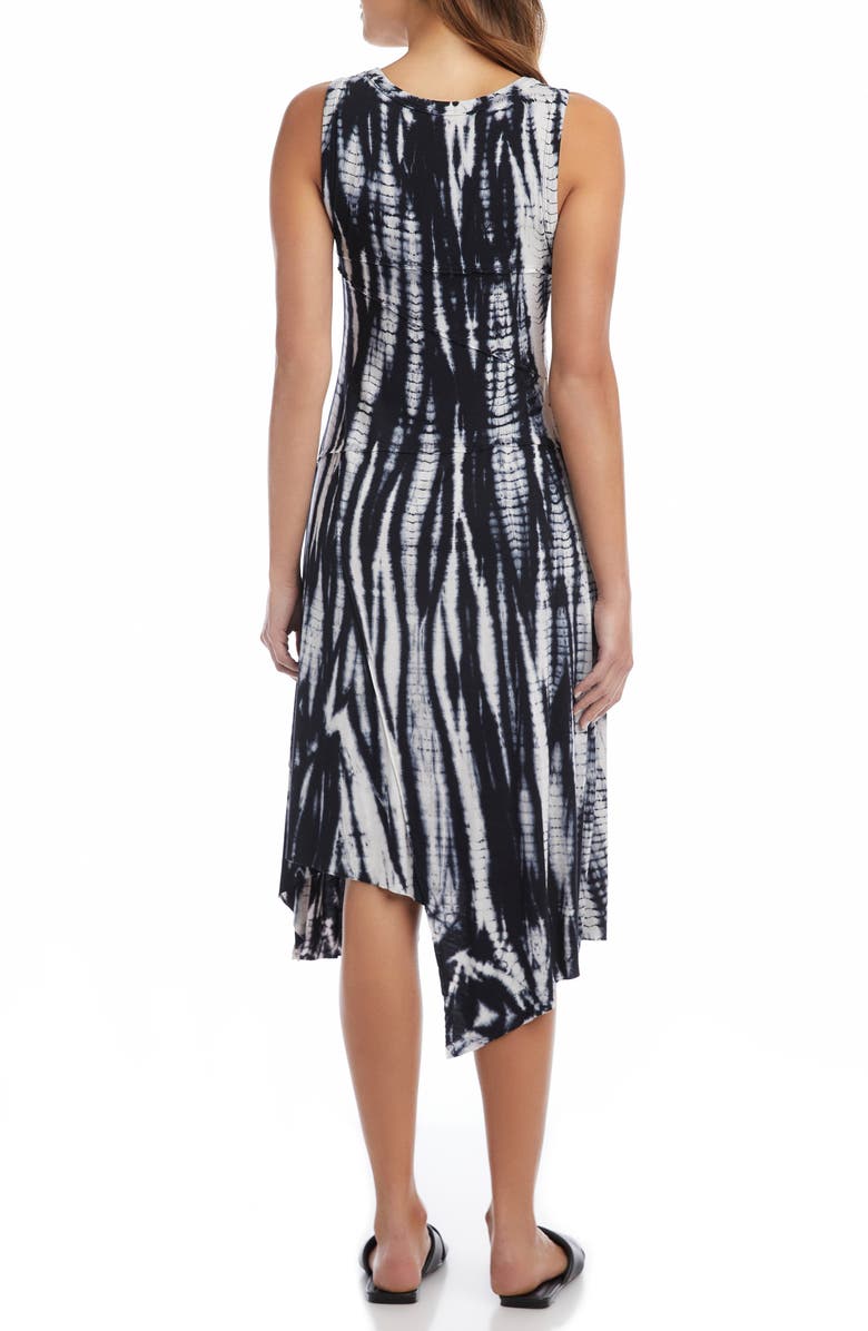Karen Kane Tie Dye Seamed Asymmetrical Dress, Alternate, color, 