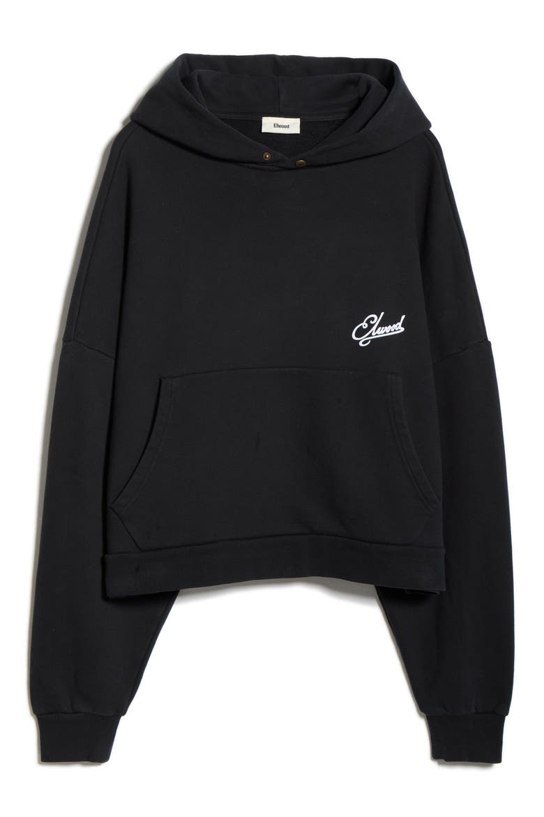 Logo Rectangle Hoodie, Alternate, color, BLACK INK